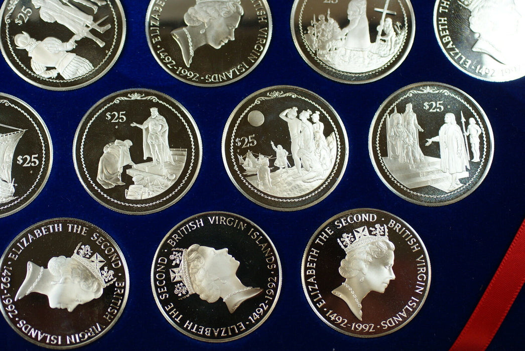 1992 $25 British Virgin Islands 500th Anniversary Proof (25) Coin Set- in Case