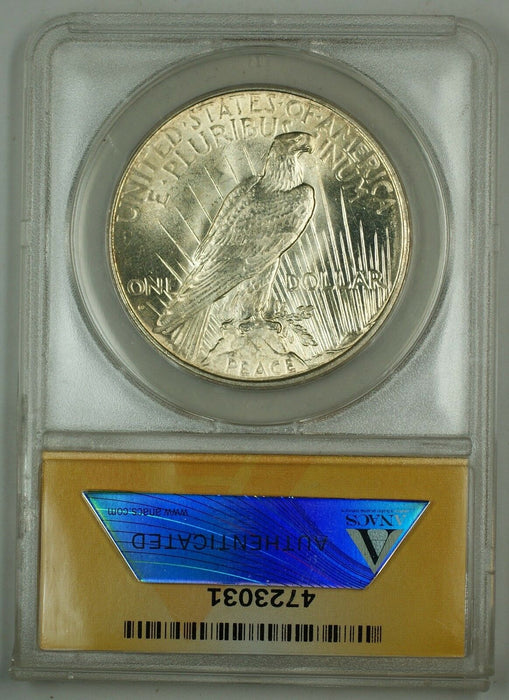 1934-D Silver Peace Dollar $1 ANACS MS-62 (Better Coin)