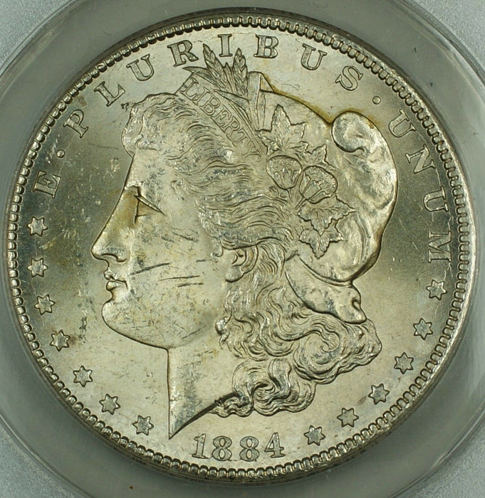 1884-CC Morgan Silver Dollar, ANACS MS-62, Nicely Toned