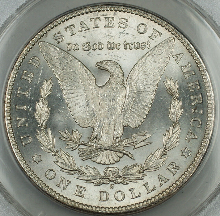 1899-S Morgan Silver Dollar, ANACS MS-65, Gem BU Coin, DGH