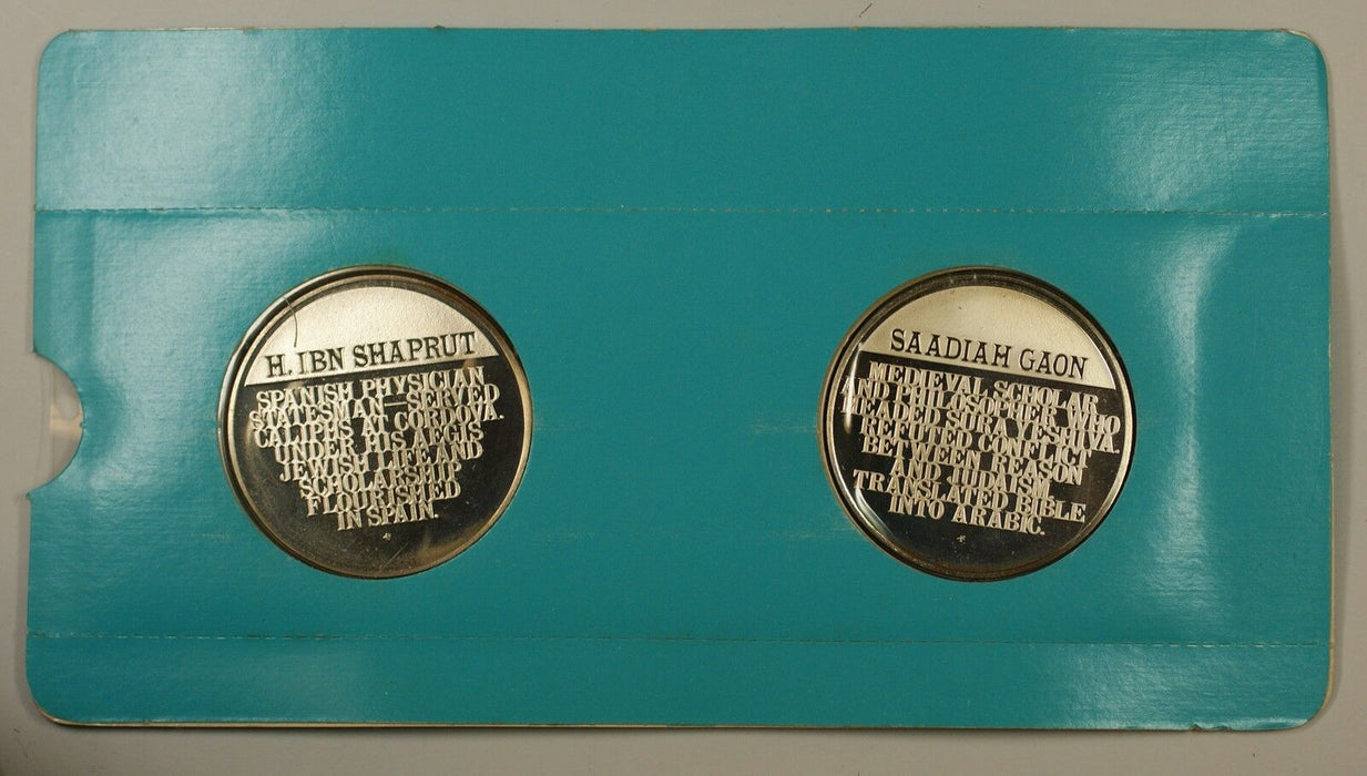 Saadiah Gaon & Ibn Shaprut 1oz Silver Medals-History of the Jewish People-16