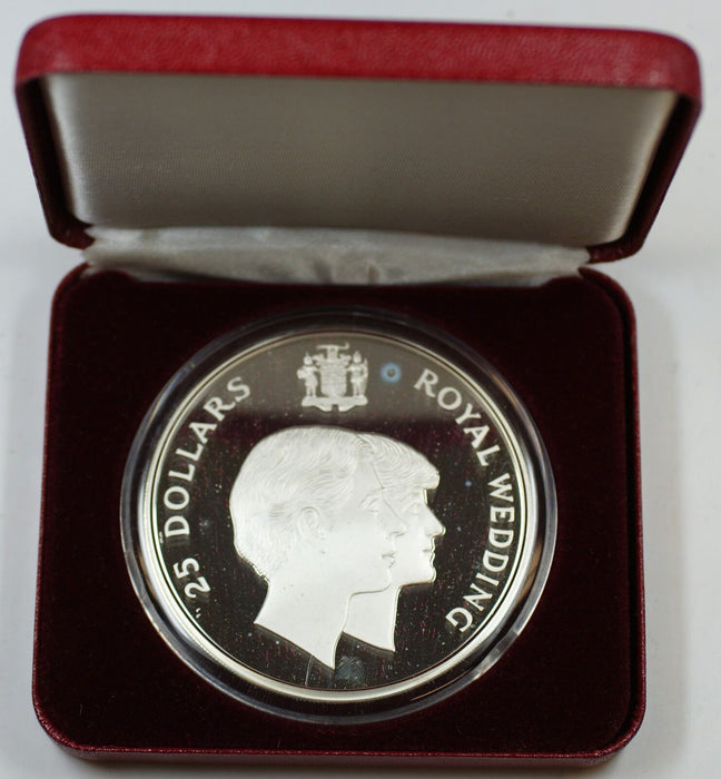 1981 Jamaica .925 Sterling Silver Proof 25 Dollar Coin with Presentation Box
