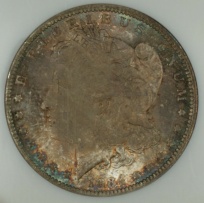 1884-O Morgan Silver Dollar $1 Coin, NGC MS-65, Deeply Toned Obverse, Gem, BR