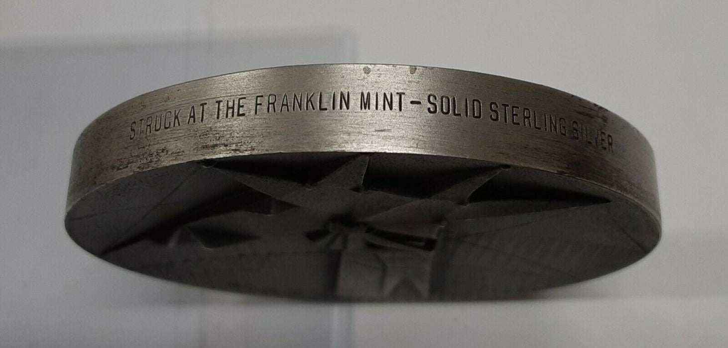 1971 Franklin Mint 6.3 Troy Ounce .925 Silver Medal of Dagoberto Vasquez - 63MM