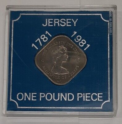 1981 Jersey One Pound Coin Commemorating The Bicentennial of Battle of Jersey