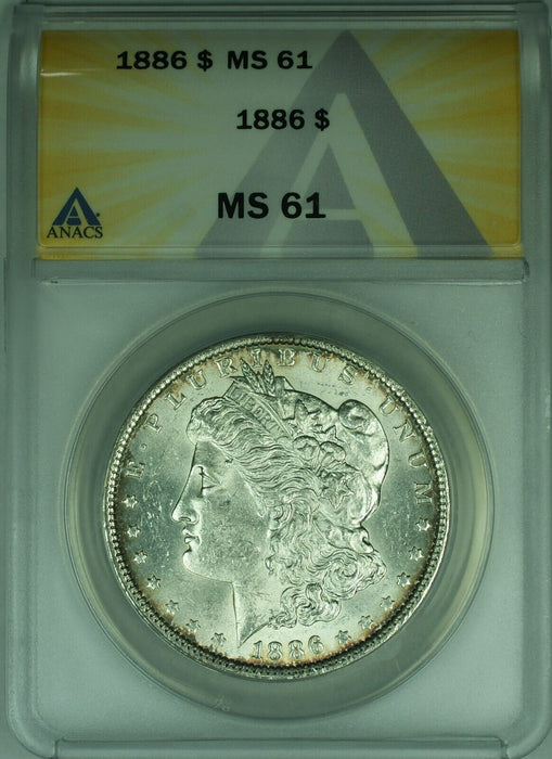 1886 Morgan Silver Dollar S$1 ANACS MS-61 Better Coin (26C)