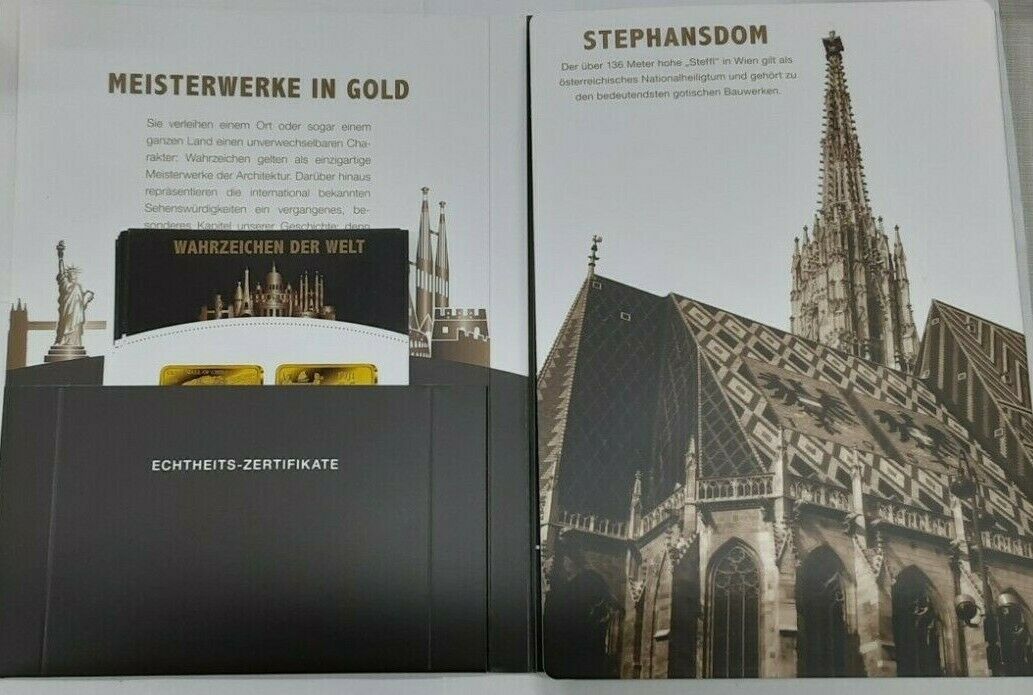 2018-21 Austria 12 Piece Gold Bar Set in Original Packaging w/COA - See Photos