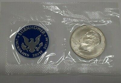 1973-S UNC 40% Silver Eisenhower IKE Dollar Coin with Original US Mint Envelope
