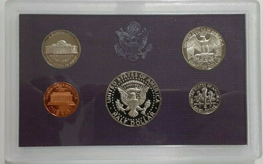 1987 US Mint Clad Gem Proof Set 5 Coins in Original Mint Holder - NO Box and COA
