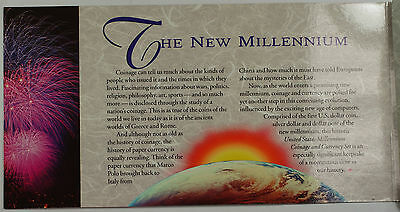 The United States Millennium Coinage and Currency Set Silver $1 and Crisp Note
