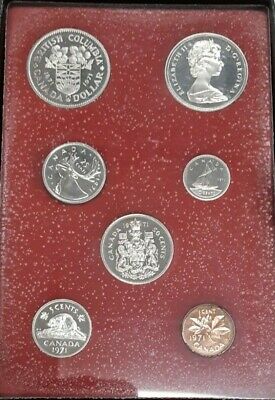 1971 Canada Proof Set- 7 Gem Coins in Original RCM Case