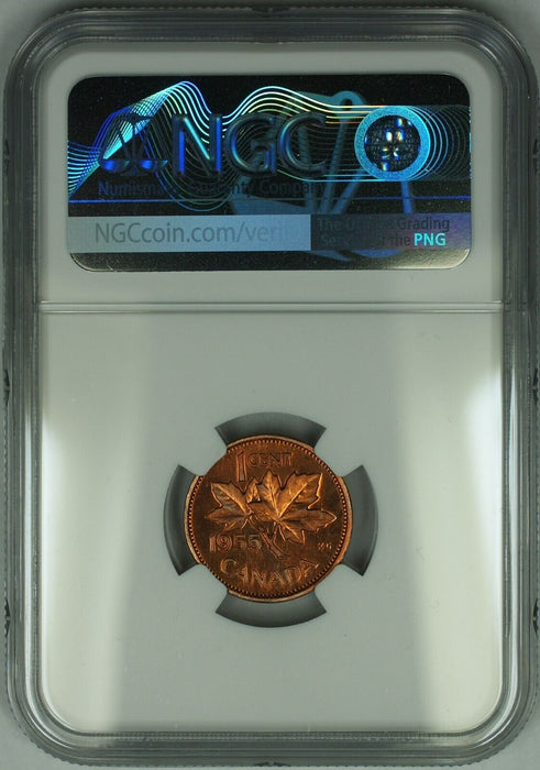 1955 Canada 1 Cent Coin NGC PL-66RD