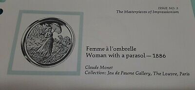 Masterpieces of Impressionism Gold Plated .925 Silver PR Medal-Woman w/Parasol