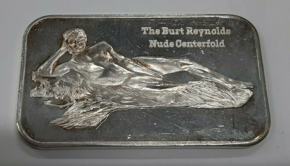 ACG 1 Ounce .999 Fine Silver Bar - The Burt Reynolds Nude Centerfold SB99