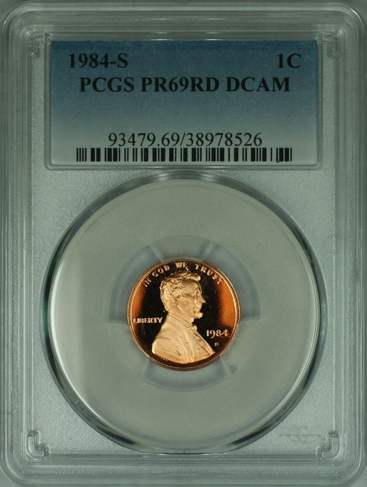 1984-S Lincoln Memorial Cent 1c PCGS PR69 RD DCAM (44A)