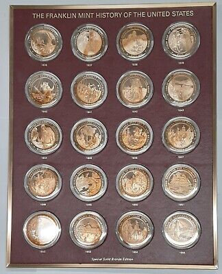 The Franklin Mint History of the US - Complete 200 Pc Bronze Proof Medals Set