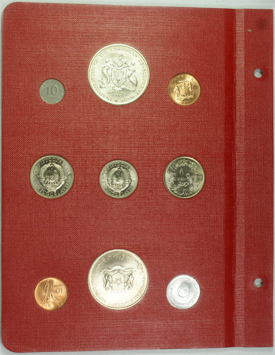 1968 Complete RED FAO World 48-Coin Album With Silver/Proof Coins As Issued
