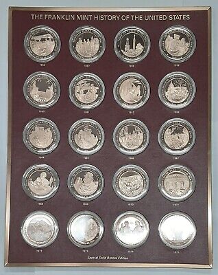 The Franklin Mint History of the US - Complete 200 Pc Bronze Proof Medals Set