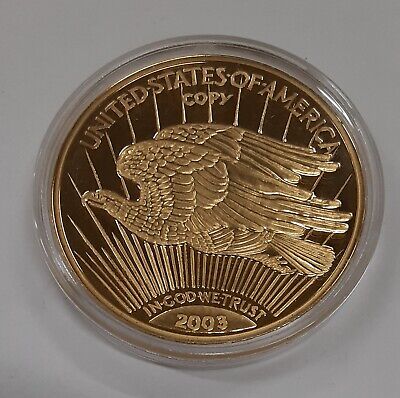 1933 $20 St. Gaudens-Famous US Coins American Mint Gold Plated Copper Round