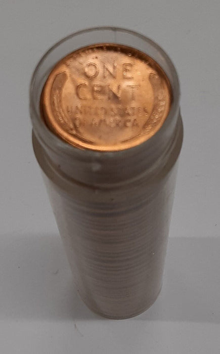 1955-D Lincoln Cent Roll - 50 BU Coins in Tube