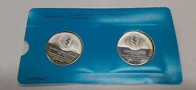 History of Dentistry .925 Silver PF Medals Franklin Mint- N. Keep/S.White