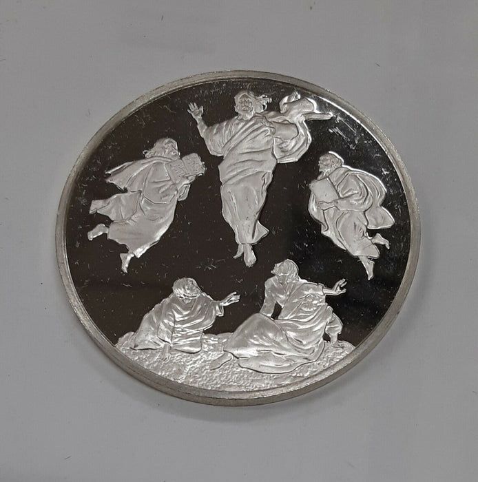 Franklin Mint Life of Christ .925 Silver Medal by Benvenuti-The Transfiguration