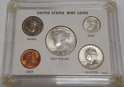 1964 Silver Year Set In Plastic Holder From American Nat'l Bank St. Paul Minn.