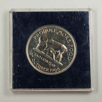1968 16th October Bank of Uganda FAO Coin Plan Grow More Food 5 Schillings