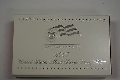 2007 US Mint Silver Proof Set With Presidential Dollars Gem Coins w/Box & COA