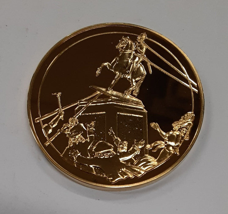 Thomas Paine Quote Gold Plated Medal P/L in Capsule - See Photos