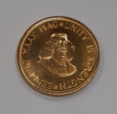 1979 South Africa Two Rand 2R Gold Coin Proof-Like GEM UNC