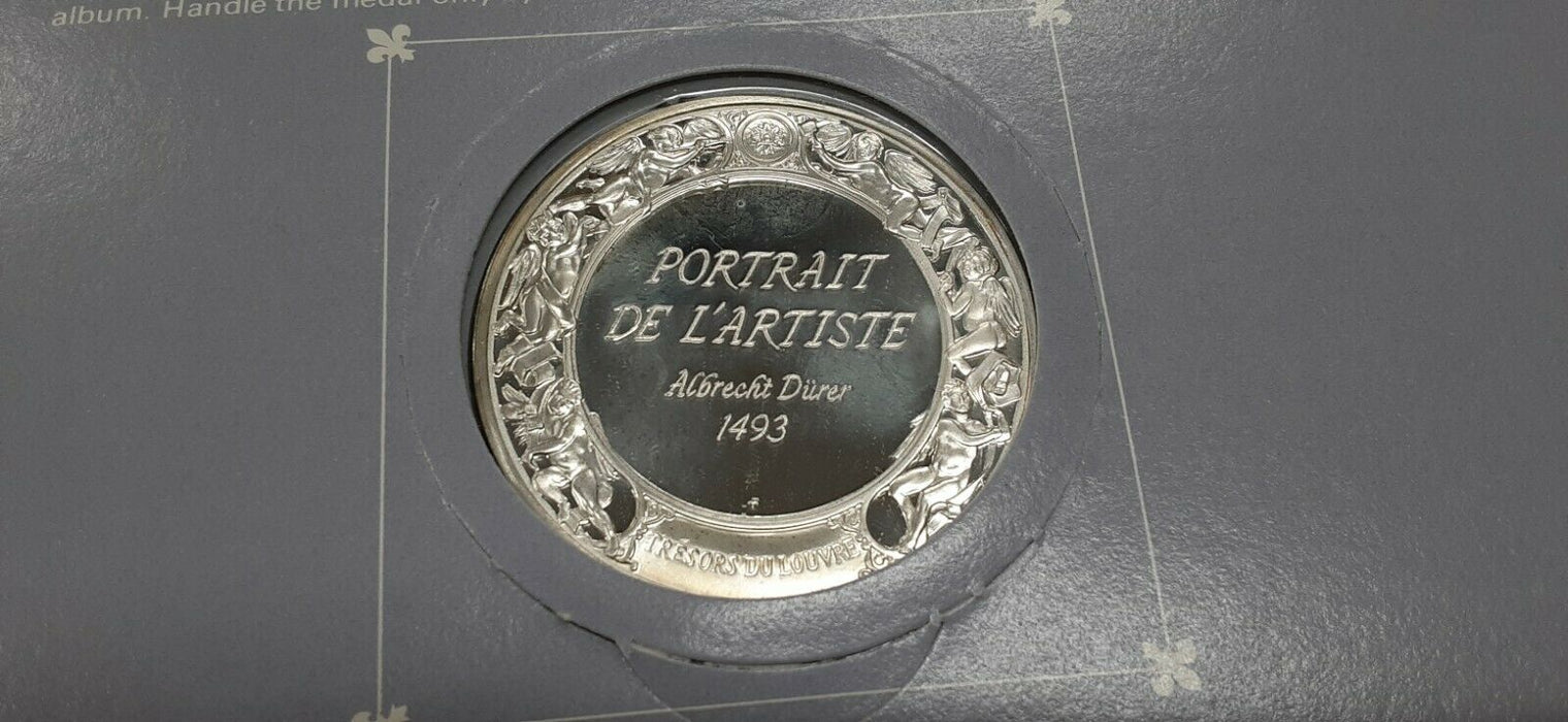 Franklin Mint Treasures of The Louvre .925 Silver Medal- Portrait of the Artist