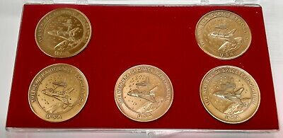 Challenger Shuttle Crew Emblem Ltd Collection Set of Five Bronze Space Medals