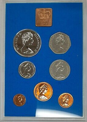 1972 United Kingdom Proof Set - Seven GEM UK Coins Total W/Outer Sleeve