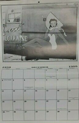 1988 Lucky Ladies WWII Bombers Nose Art Calendar -- See Photos