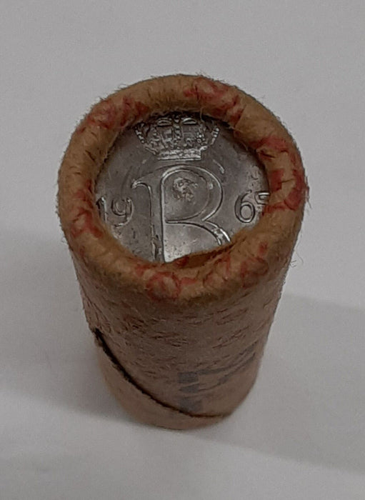 1965 Belgium Roll of 40 BU 25 Centimes Coins W/Dutch Legends in Original Wrapper