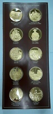 Centennial of Impressionism Set - 30 Gold Plated .925 Silver PL Medals