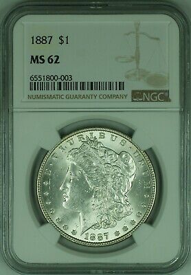 1887 $1 Morgan Silver Dollar Coin NGC MS-62 Better Coin (21)