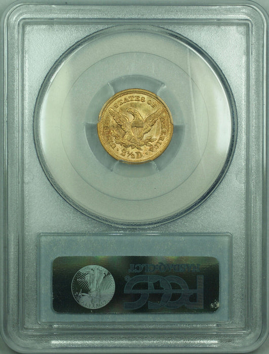 1858 Liberty Quarter Eagle $2.50 Gold Coin PCGS MS-61 Looks Undergraded (SL)