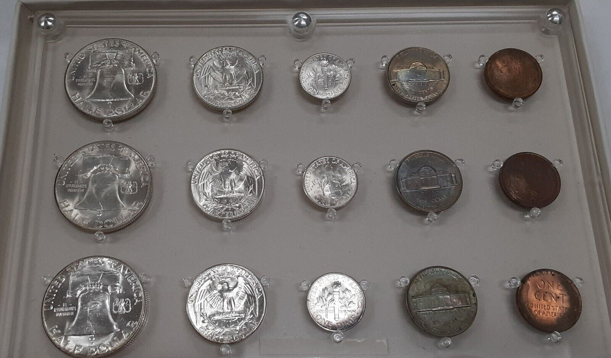 1953 PD&S UNC Set in Seitz Holder - Uncirculated w/Spots 15 Coins Total