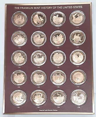 The Franklin Mint History of the US - Complete 200 Pc Bronze Proof Medals Set