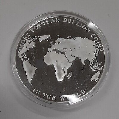 American Mint World Coins Plated Copper Round Canadian Gold Maple Leaf W/COA