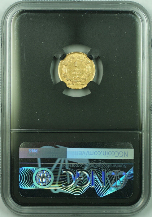 Deadwood Collection LIMITED Offering 1856 Upright 5 Type 3 $1 Gold NGC AU-55 (B)