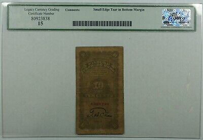 1936 China Kiangsu Farmers Bank 10 Cents Note SCWPM#1194a Legacy F-15 Comments