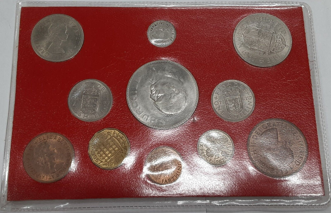 Great Britain Pre-Decimal/Farewell Pound Sterling Set - 11 BU Coins in Holder