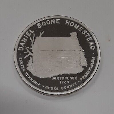 1974 Proof Daniel Boone National Foundation Fine Silver Commemorative Medal