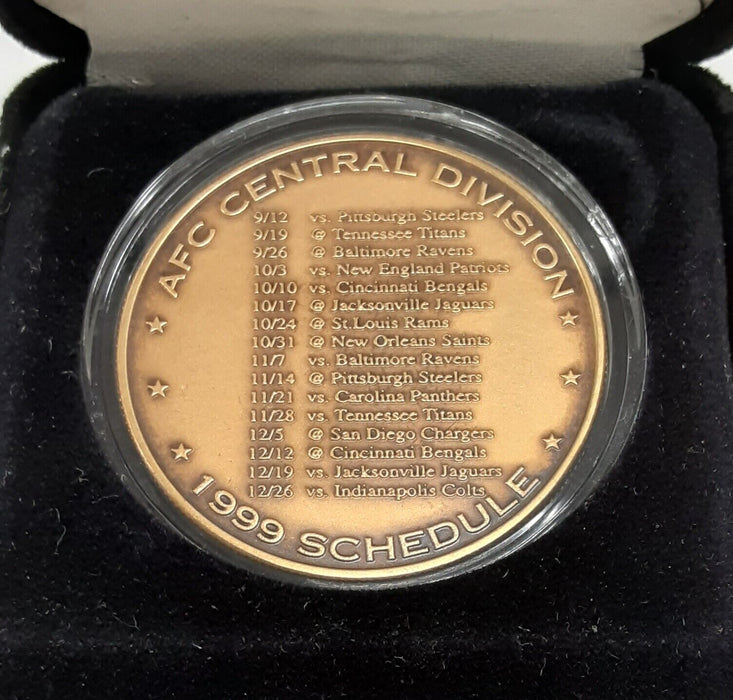 1999 NFL Cleveland Browns Bronze Medal With Case From Highland Mint