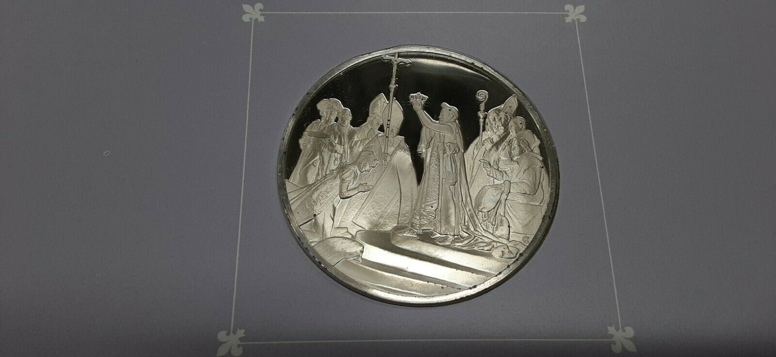 Franklin Mint Treasures of The Louvre .925 Silver Medal- Coronation of Napoleon