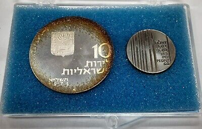 1971 Israel 10 Lirot UNC Let My People Go Silver Commem Coin W/Booklet
