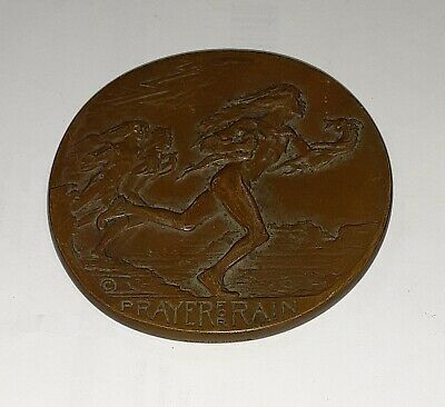 Vintage HR 2 7/8" Dia. Bronze Medal Hopi/Rain by MACo Medalists Soc. 3rd Issue